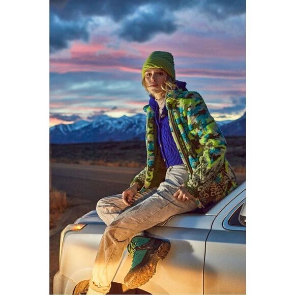 NEW Anthropologie Blue Hooded Cable-Knit Tank Top & Cardigan Sweater Set Large - Picture 6 of 6